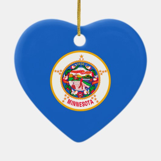 Minnesota State Flag Design Keramik Ornament (Hinten)