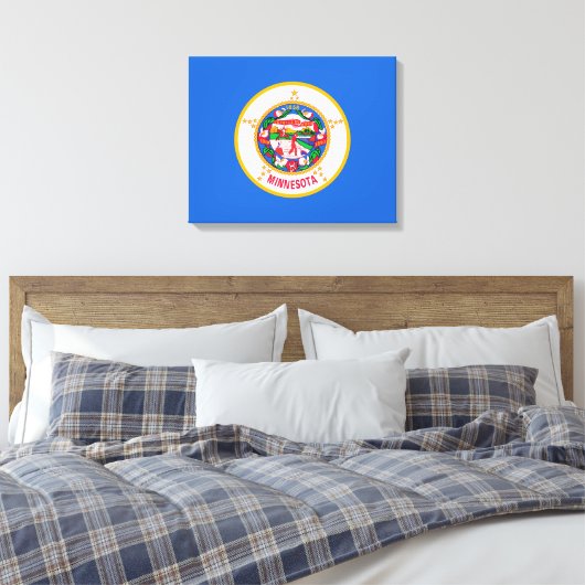 Minnesota State Flag Design Leinwanddruck (Insitu (Schlafzimmer))