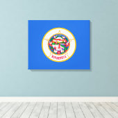 Minnesota State Flag Design Leinwanddruck (Insitu (Holzboden))