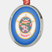 Minnesota State Flag Design Ornament Aus Metall (Links)