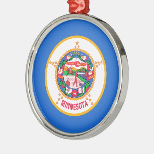 Minnesota State Flag Design Ornament Aus Metall (Links)