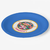 Minnesota State Flag Design Pappteller (Schrägansicht)