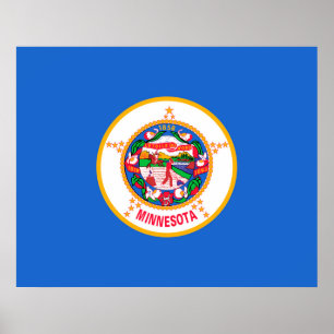Minnesota State Flag Design Poster