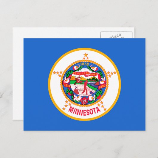 Minnesota State Flag Design Postkarte (Vorne/Hinten)