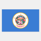 Minnesota State Flag Design Rechteckiger Aufkleber (Vorderseite)