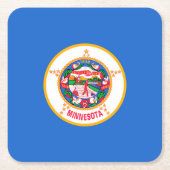 Minnesota State Flag Design Rechteckiger Pappuntersetzer (Vorderseite)