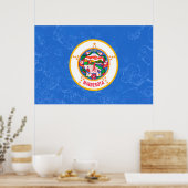 Minnesota State Flag Pop Art Poster (Küche)