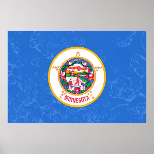 Minnesota State Flag Pop Art Poster (Vorne)