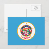 Minnesota State Flag Postcard Postkarte (Vorne/Hinten)