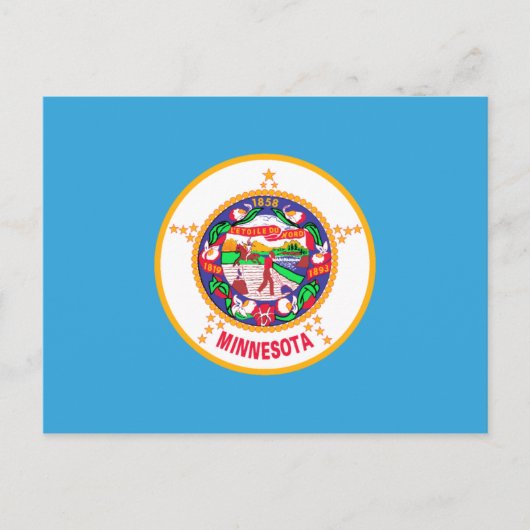 Minnesota State Flag Postcard Postkarte (Vorderseite)