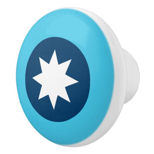 Minnesota State Flag Roundel Keramikknauf (Rechts)