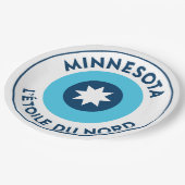 Minnesota State Flag Roundel Pappteller (Schrägansicht)