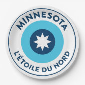 Minnesota State Flag Roundel Pappteller (Vorderseite)