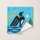 Minnesota State Flag & Siegel Handtuch Set (Waschlappen)