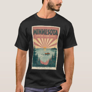 Minnesota State Illustration Reise Kunst Vintage T-Shirt