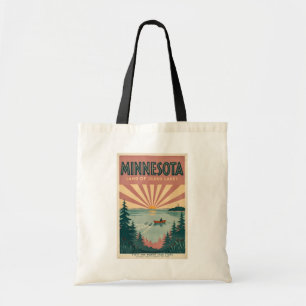 Minnesota State Illustration Reise Kunst Vintage Tragetasche