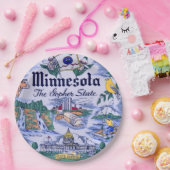 Minnesota State Party Plates Pappteller (Party)