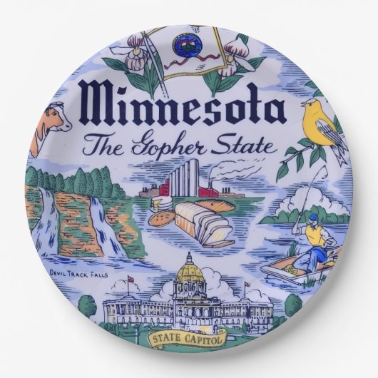 Minnesota State Party Plates Pappteller (Vorderseite)