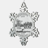 Minnesota State Schneeflocken Zinn-Ornament (Rechts)