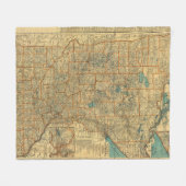 Minnesota-Straßenkarte Fleecedecke (Vorderseite (Horizontal))