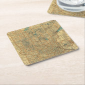 Minnesota-Straßenkarte Rechteckiger Pappuntersetzer (angewinkelt)