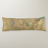 Minnesota-Straßenkarte Seitenschläferkissen (Rückseite)