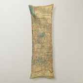 Minnesota-Straßenkarte Seitenschläferkissen (Rückseite (Vertikal))