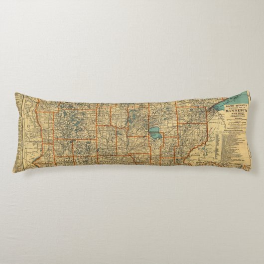Minnesota-Straßenkarte Seitenschläferkissen (Vorderseite)