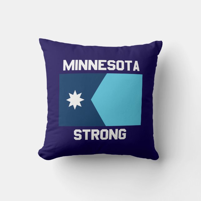 Minnesota Strong Throw Pillow Kissen (Vorderseite)