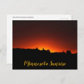 Minnesota Sunrise Postcard Postkarte (Vorne/Hinten)