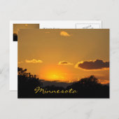 Minnesota Sunset Postkarte (Vorne/Hinten)