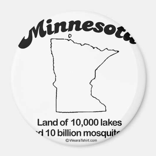 MINNESOTA - T - Shirt "MINNESOTA STAAT MOTTO" und Magnet (Vorne)