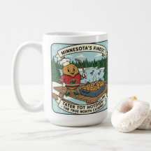 Minnesota Tater Tot Hotdish Retro Mascot Coffee Mu