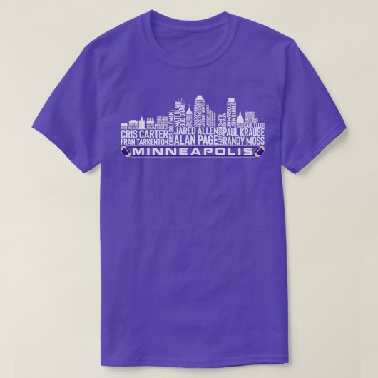 Minnesota Team All Time Legends Minneapolis Stadt T-Shirt (Design vorne)