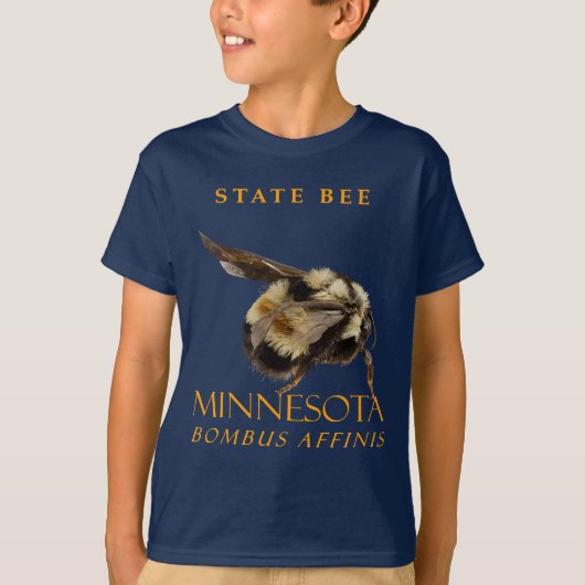 Minnesota Territory Insekt Die raue gepatchte Bien T-Shirt (Vorderseite)
