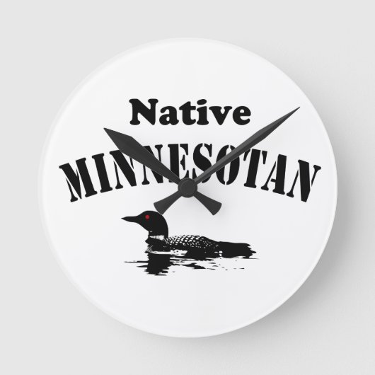 Minnesota themed wall clocks runde wanduhr (Vorderseite)