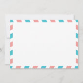 Minnesota to Europe Airmail | Babyparty Einladung (Rückseite)