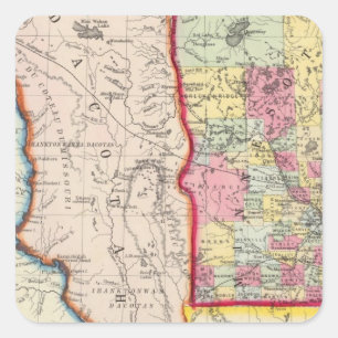 Minnesota und Dacotah Quadratischer Aufkleber