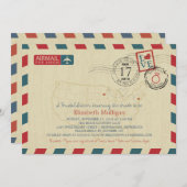 Minnesota und New York Airmail | Brautparty Einladung (Vorne/Hinten)