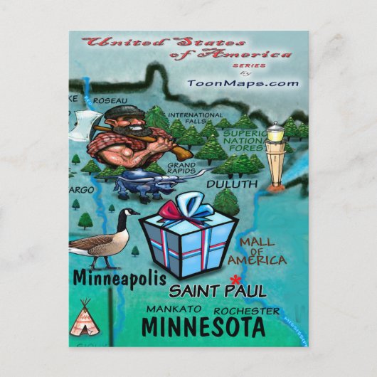 Minnesota USA Karte (Vorderseite)
