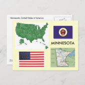 Minnesota, USA Postkarte (Vorne/Hinten)