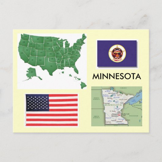 Minnesota, USA Postkarte (Vorderseite)