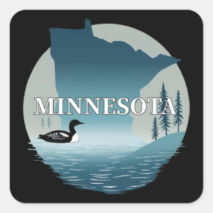 Minnesota USA Quadratischer Aufkleber