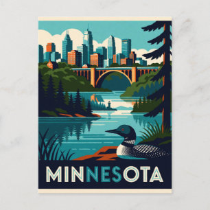 Minnesota USA Seen und Northwoods Reise 🛶 Postkarte