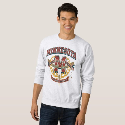 Minnesota Varsity letter monogram M university Sweatshirt (Vorne ganz)