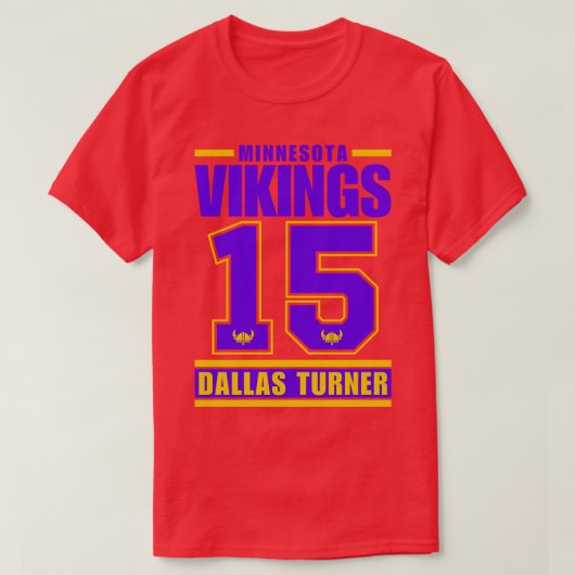 Minnesota Vikings Dallas Turner 15 American Playe T-Shirt (Design vorne)