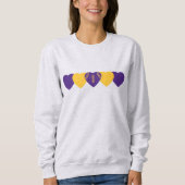 Minnesota Vikings Heart Football Dark Sweatshirt (Vorderseite)