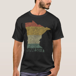 Minnesota Vintag Retro Sonnenuntergangsfarben gest T-Shirt