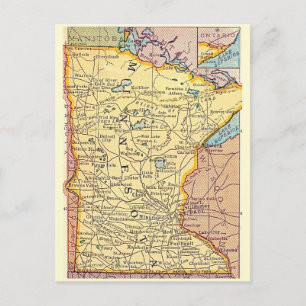 Minnesota Vintage-Karte Postkarte