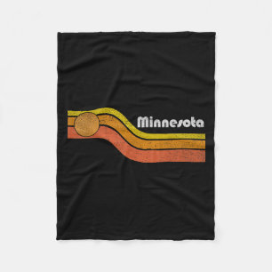 Minnesota - Vintage Männer Frauen 70er 80er Grafik Fleecedecke